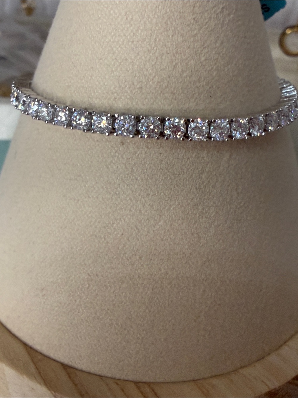 4.62 CTW Sterling Silver Moissanite Tennis Bracelet MSRP $1479